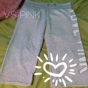 Vs pink sweatpant capris