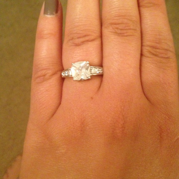 Sterling silver and CZ ring size 8
