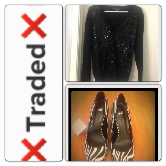 ❌Traded❌Black Sequence cardigan