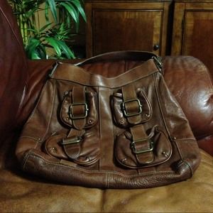 Brown leather Banana Republic purse