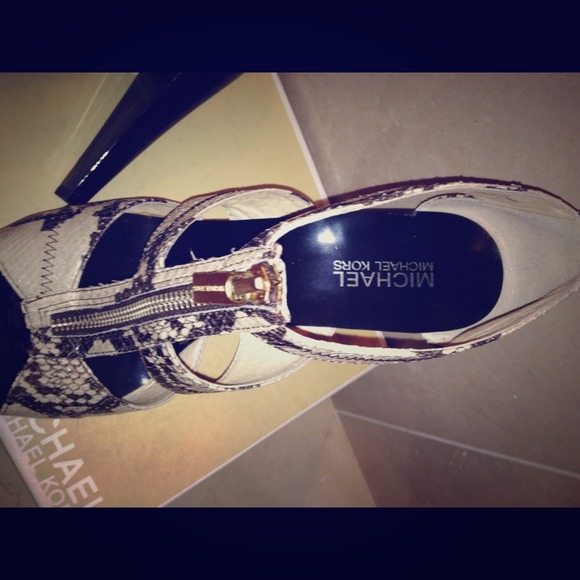 Snakeskin Michael Kors heels