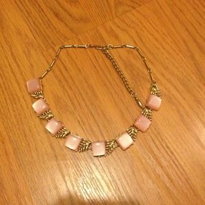 Vintage pink and gold necklace RESERVED💢