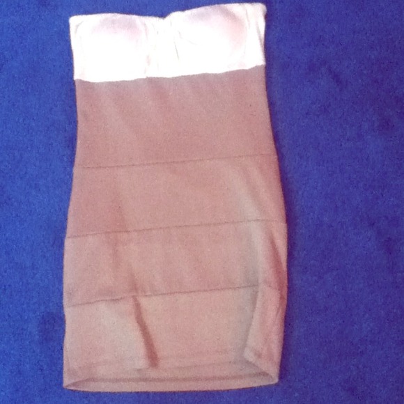 white and tan dress!