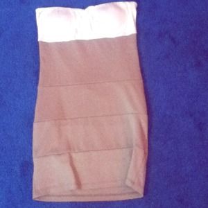 white and tan dress!