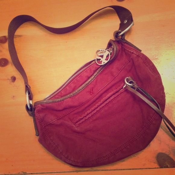 American Eagle Maroon Handbag - Picture 1 of 4
