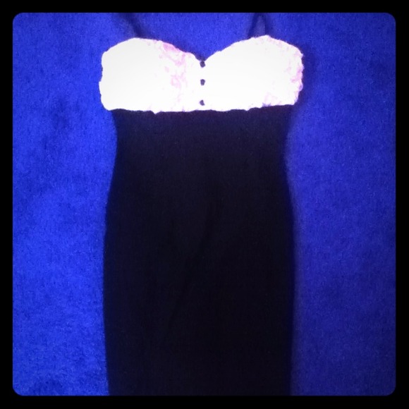 black and white dress! very form fitting!