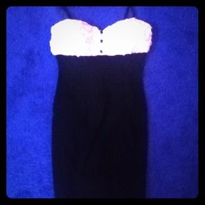 black and white dress! very form fitting!