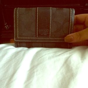 AUTHENTIC Coach medium size tri-fold wallet.
