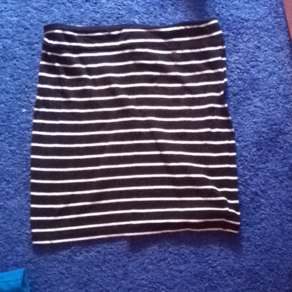 black and white striped skirt!