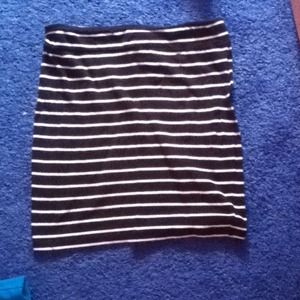 black and white striped skirt!