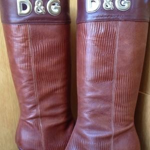Dolce and Gabbana D&G leather boots