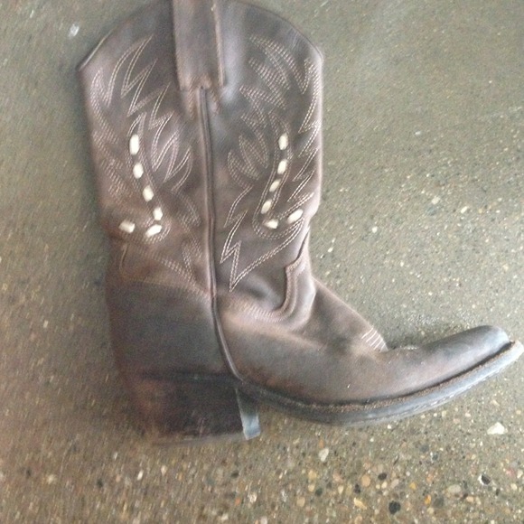 Jeffrey Campbell Brown Leather Cowboy boots