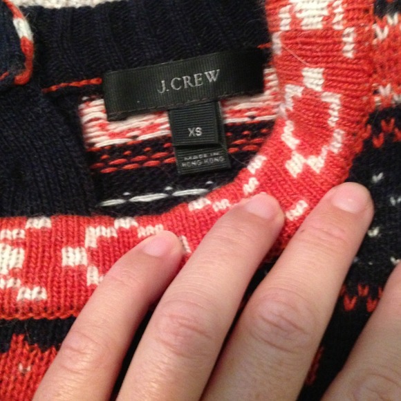 Rare J.Crew Retail Print Sweater - Picture 3 of 4