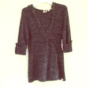 Knit pull over with hood