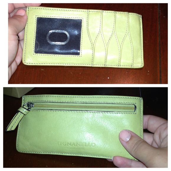 Genuine Leather Pale green card/money holder