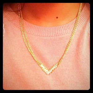 Gold V-necklace