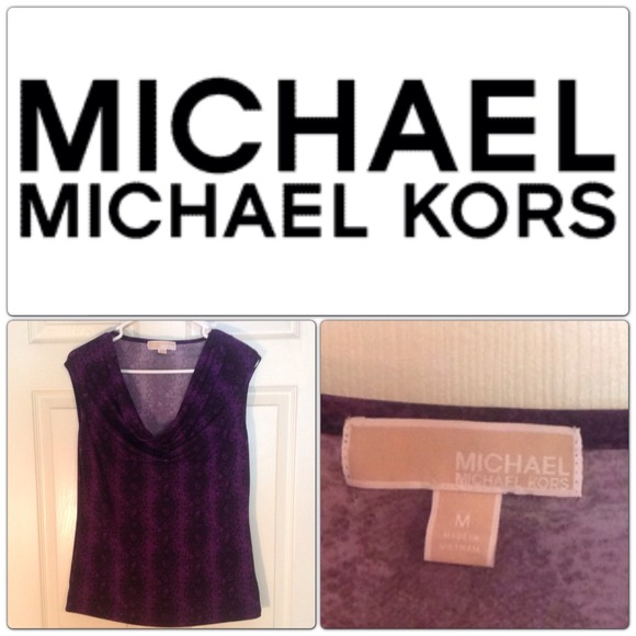 🚫SOLD🚫Michael Kors purple cowl neck top