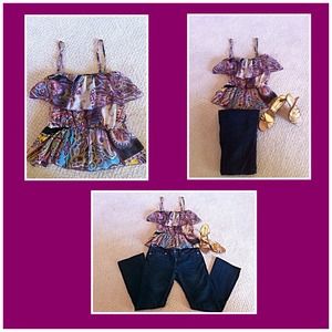 Sheer blouse, paisley print.  NWOT