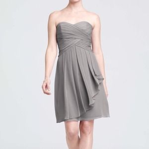 Worn once. David's bridal chiffon dress