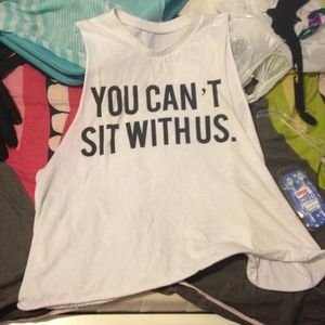 Brandy Melville "you can sit with us" muscle tee
