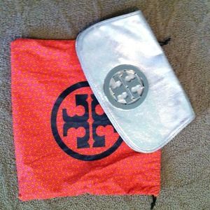 Tory Burch Silver Clutch