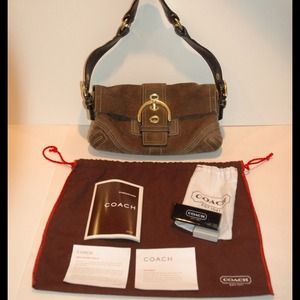 Chocolate brown Coach handbag