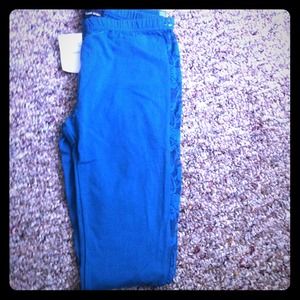leggings with floral mesh sides