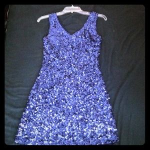 Amber Blue Body-Con Sequin Dress