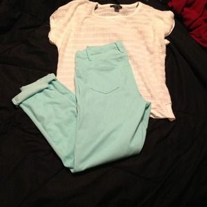 Mint stretch jeggings