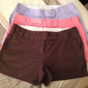 Bundle of 3 J.Crew  3 inch Chino Shorts- size 6
