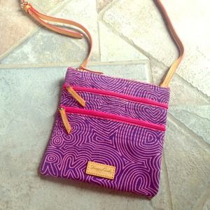 DOONEY & BOURKE Triple Zipper w/ Tan Leather Trim