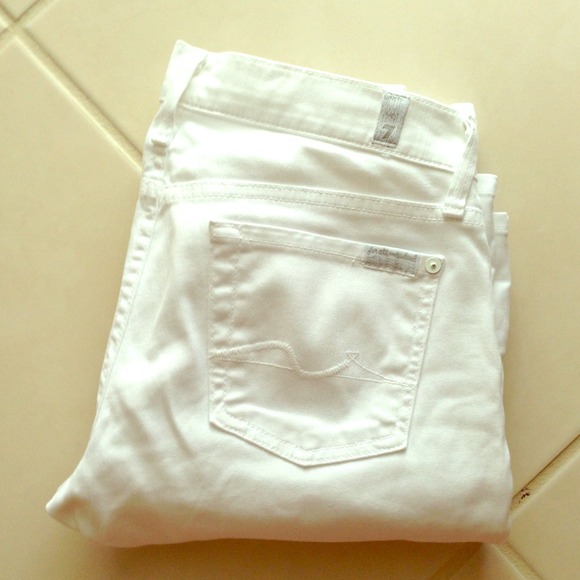 7 For All Mankind bright white jeans!