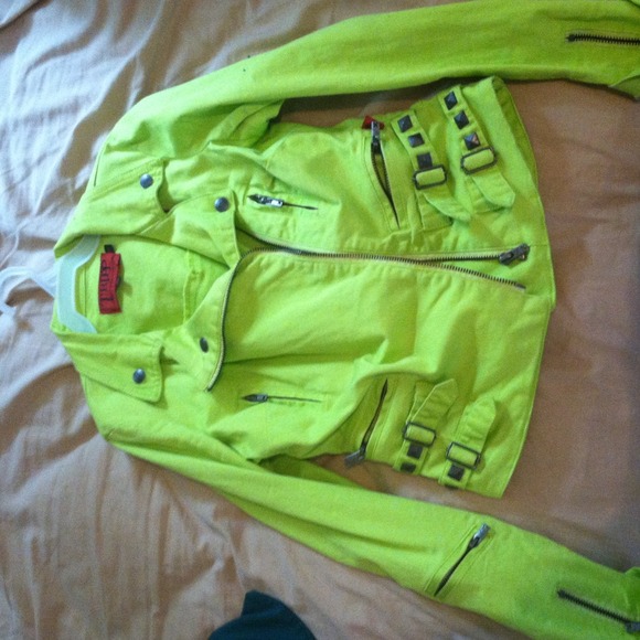 Lime green motorcycle jacket
