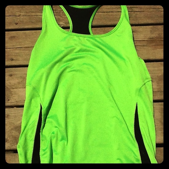 TRADED💜Green racerback workout tank
