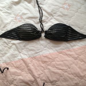 Bandeau bathing suit top.