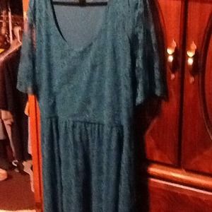 Nice lace teal dress