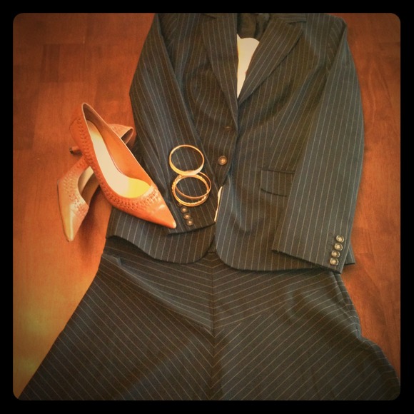 Nautica Navy classic pinstripe suit