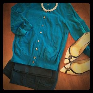 Lady like dark teal cardigan.SOLD in bundle