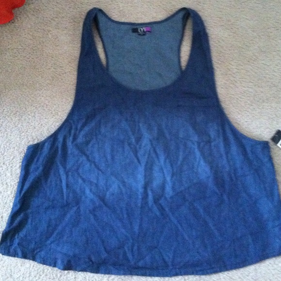 🚫SOLD🚫Racer back denim tank