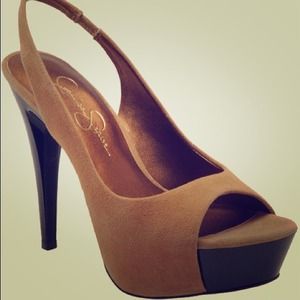 Jessica Simpson Brown Astor Platform Sandal