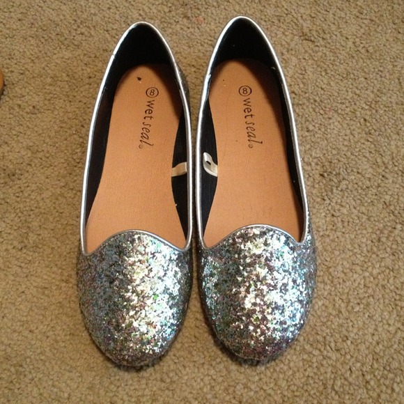 Never worn sparkle ballerinas
