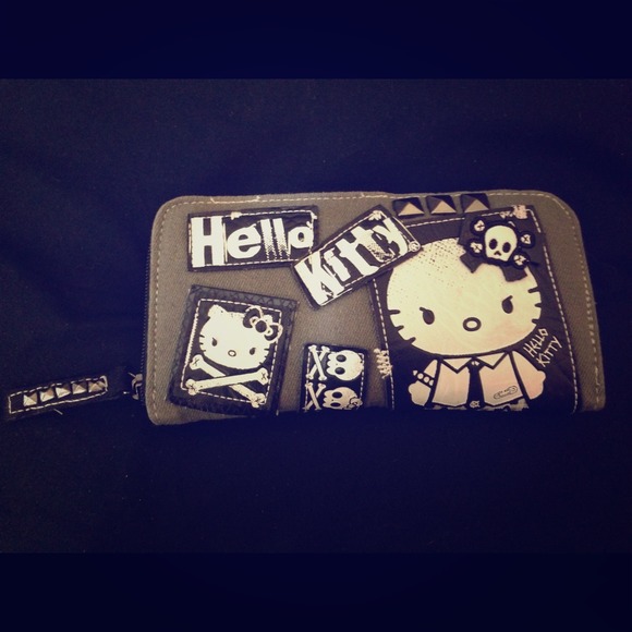 Hello Kitty- Bad Kitty Denim Wallet/Clutch