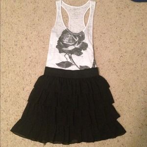 Black layered skirt!