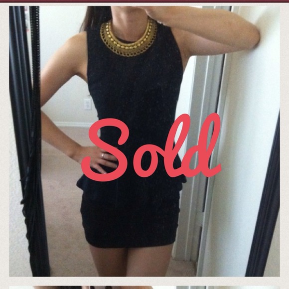 [sold] Topshop- Sleeveless Zip Peplum Top (Black)