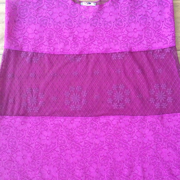 *SOLD* Free People Purple Oversized Lace Tank Top - Picture 3 of 3