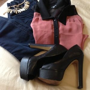 NWOT blush pink sheer top