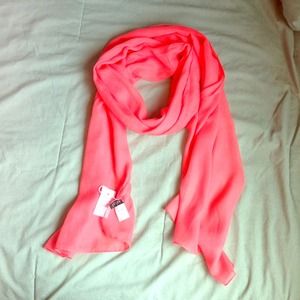 Bright coral Jcrew Factory Tissue Scarf