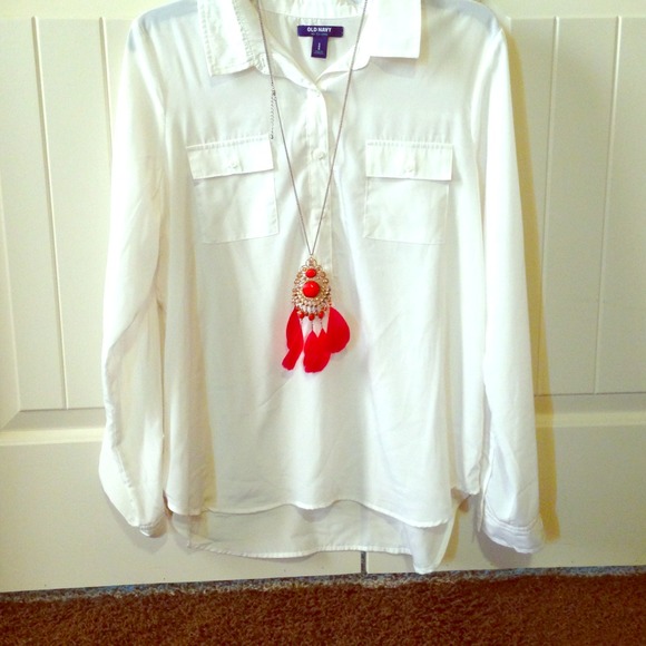 White Long Sleeve Top