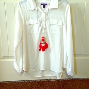 White Long Sleeve Top