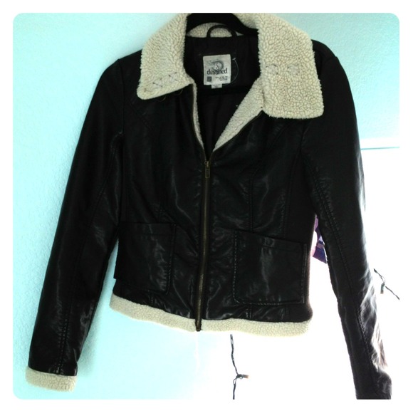 Dark brown leather jacket
